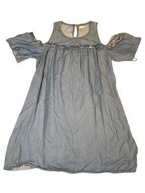 lauren conrad denim dress Women's LC Lauren Conrad Square Neck Denim Maxi Dress